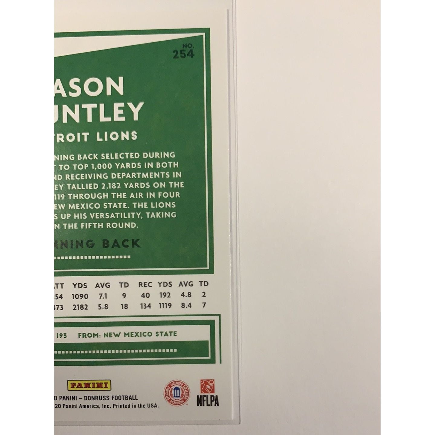  2020 Donruss Jason Huntley RC  Local Legends Cards & Collectibles