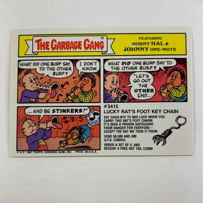 1987 Topps Garbage Pail Kids Chuckin’ Charlie Die Cut