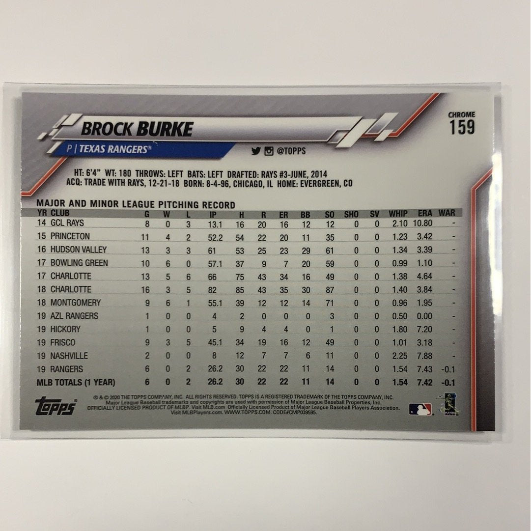  2020 Topps Chrome Brock Burke RC  Local Legends Cards & Collectibles