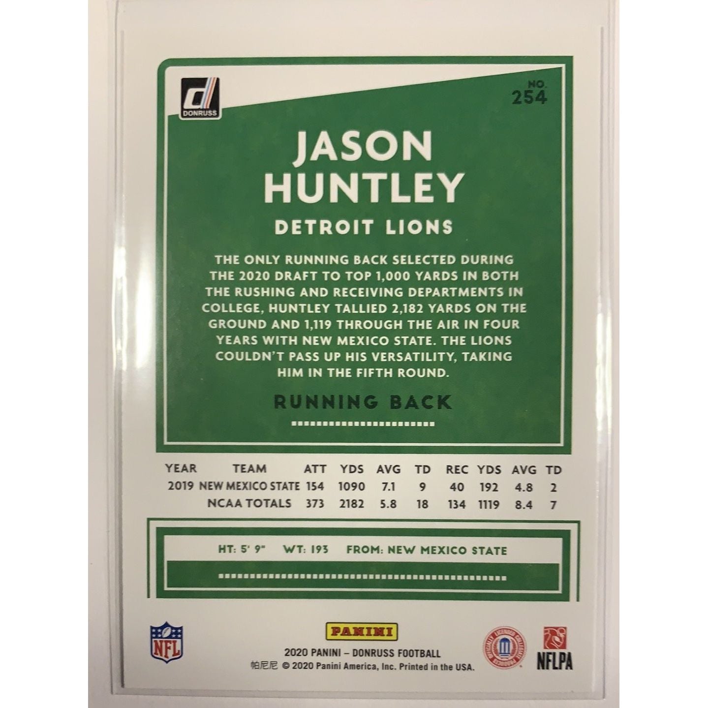  2020 Donruss Jason Huntley RC  Local Legends Cards & Collectibles