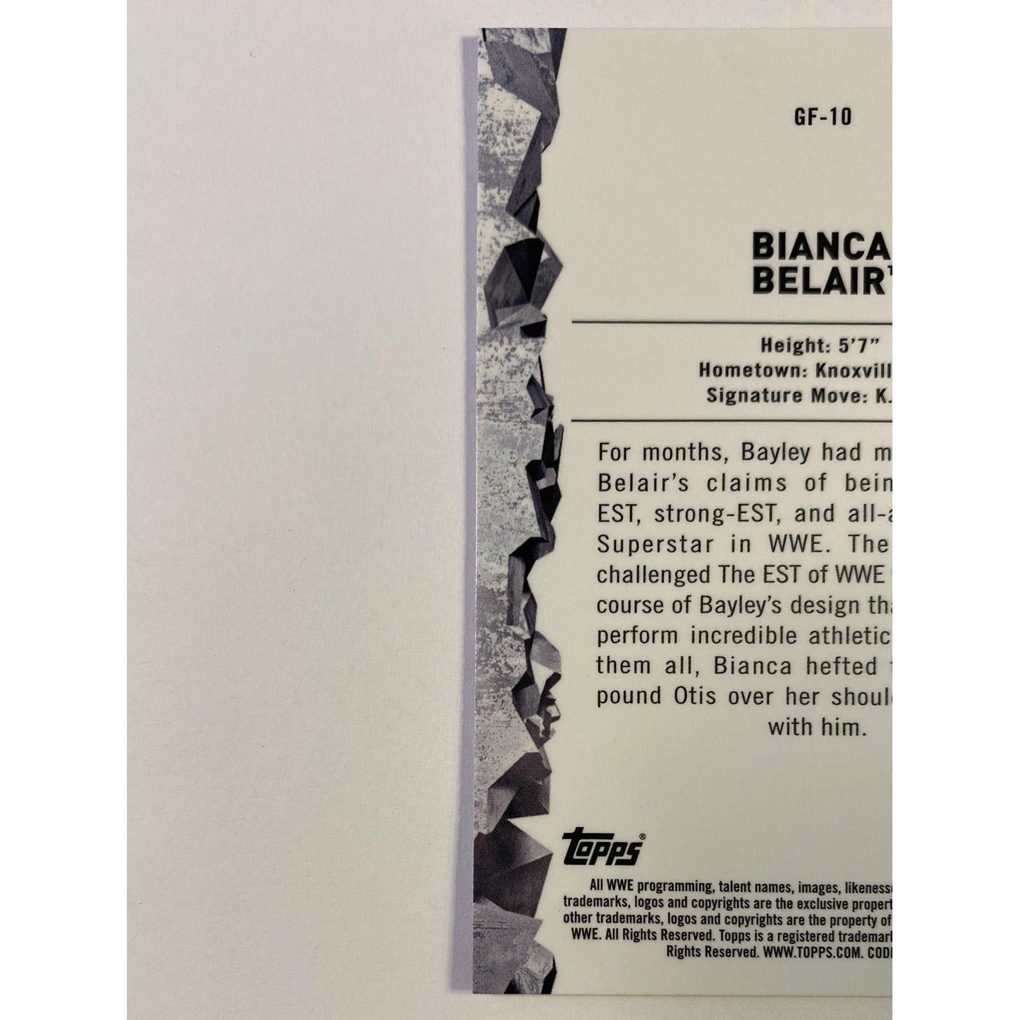 2021 Topps Chrome Bianca Belair Feats of Strength Refractor