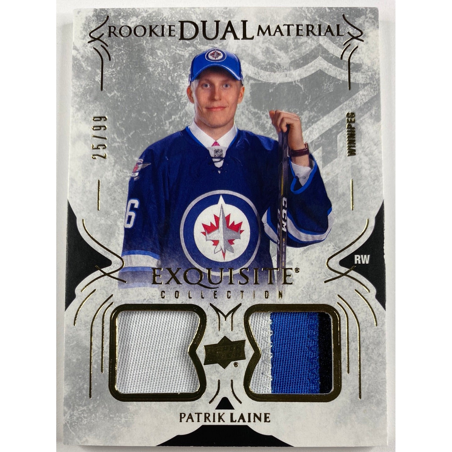 2016-17 Exquisite Collection Patrik Laine Rookie Dual Material /99