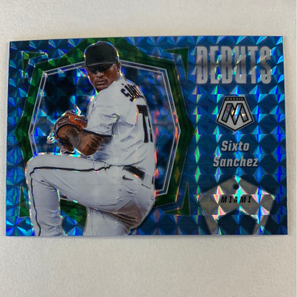 2021 Panini Mosaic Debuts Sixto Sanchez Blue/Green Prizm