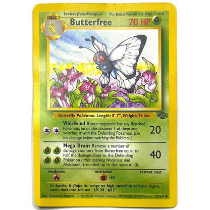 Jungle Butterfree Uncommon Non-Holo 33/64 *DAMAGED