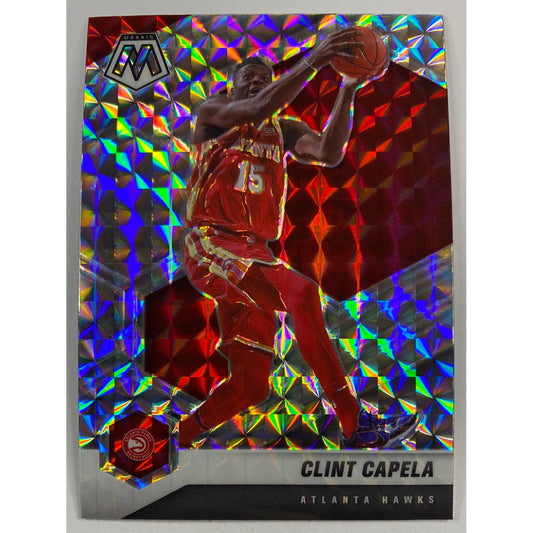 2020-21 Mosaic Clint Capela Silver Mosaic Prizm