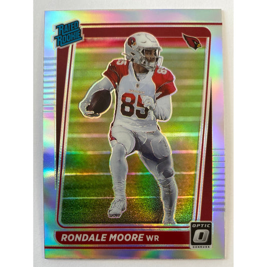 2021 Donruss Optic Rondale Moore Silver Holo Prizm Rated Rookie