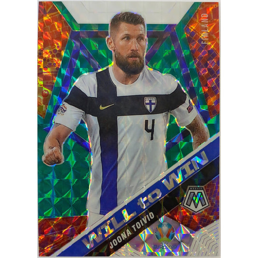 2020-21 Mosaic Joona Toivio Will to Win Green Mosaic Prizm