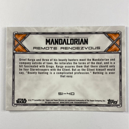 Topps Chrome The Mandalorian Remote Rendezvous Refractor
