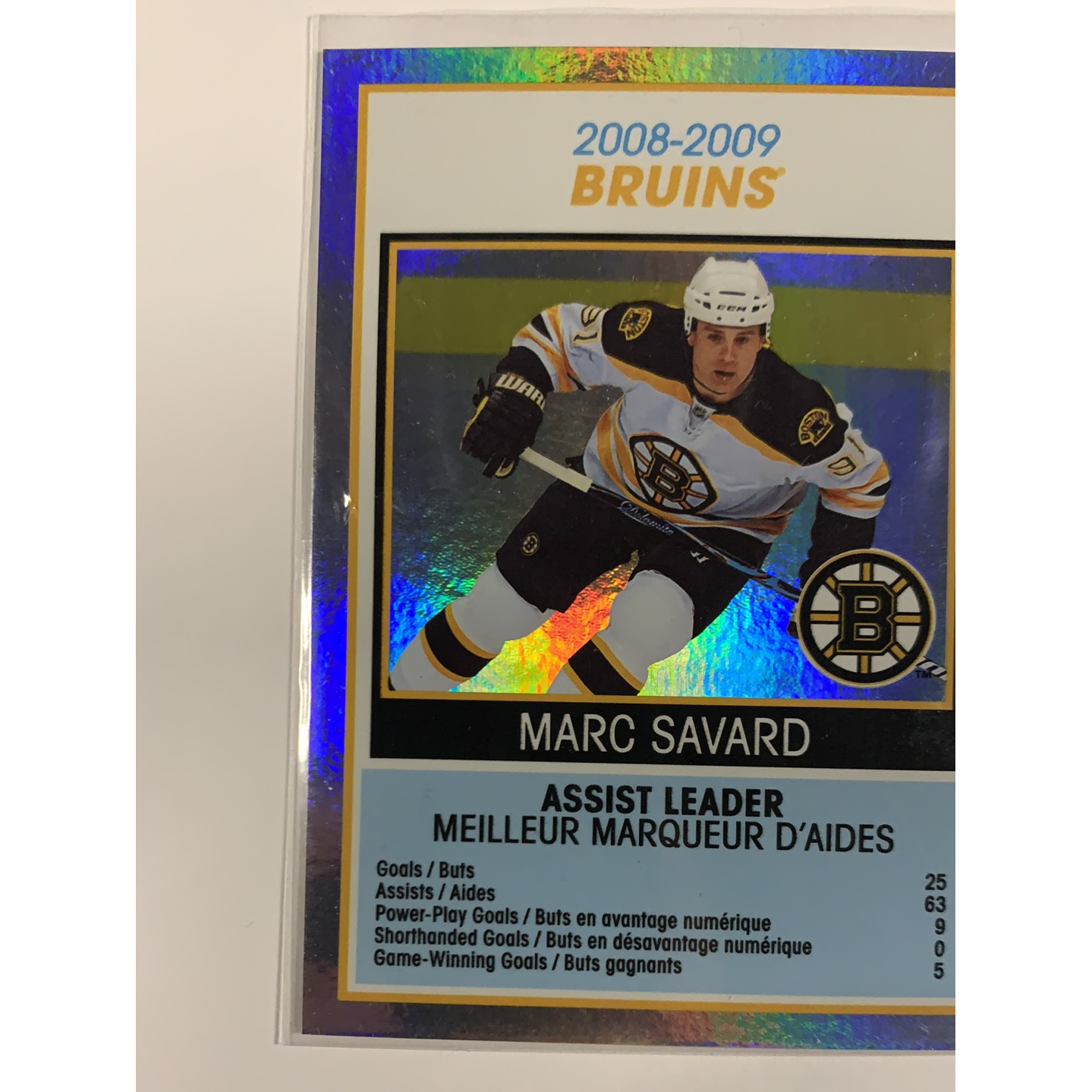  2008-09 O-Pee-Chee Marc Savard Assist Leader  Local Legends Cards & Collectibles