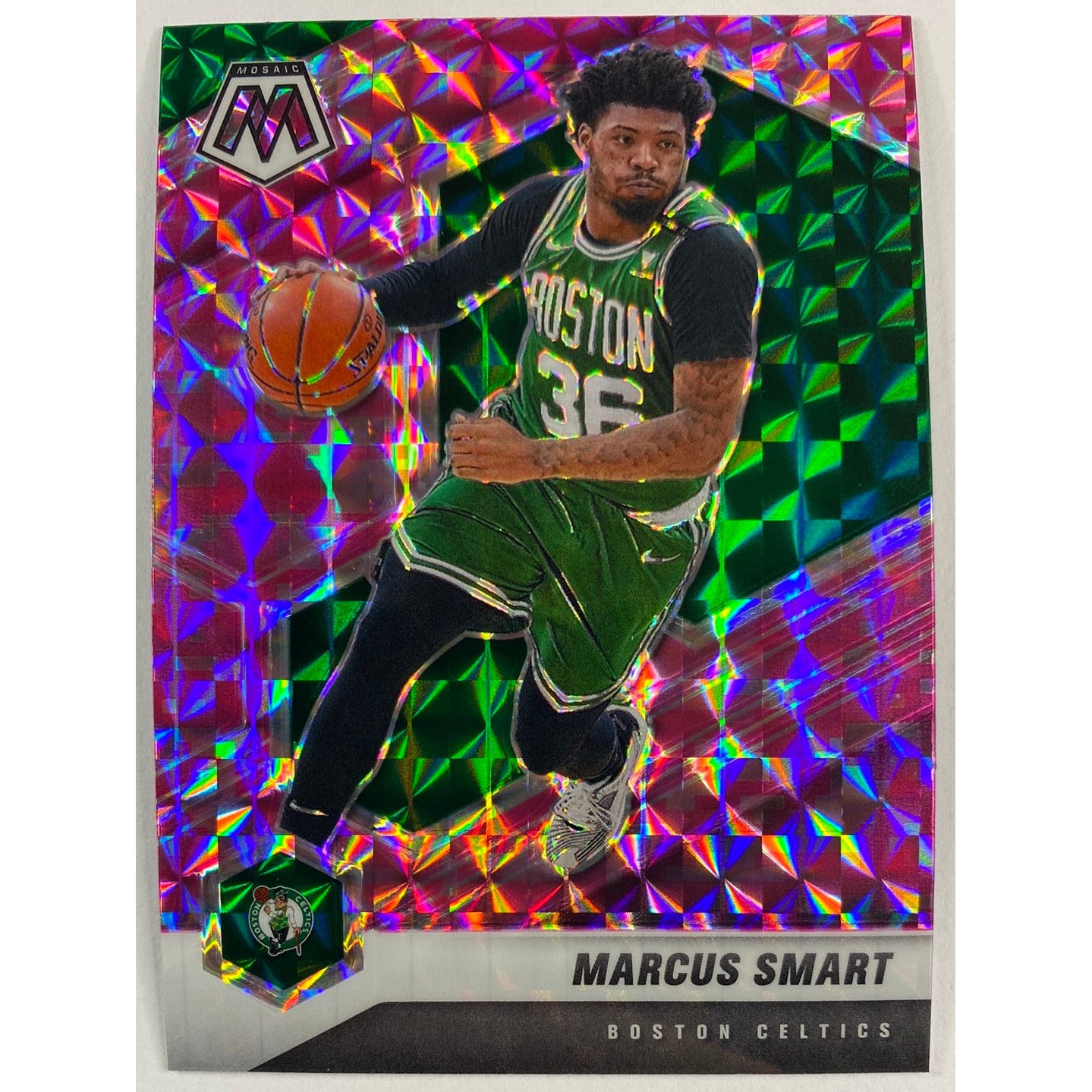 2020-21 Mosaic Marcus Smart Pink Camo Prizm