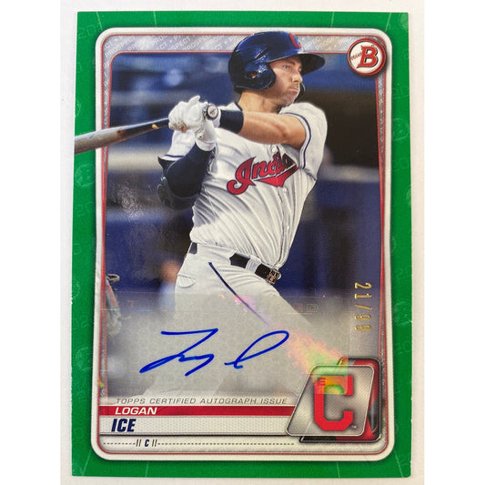 2020 Bowman Logan Ice RC Auto Green Border /99