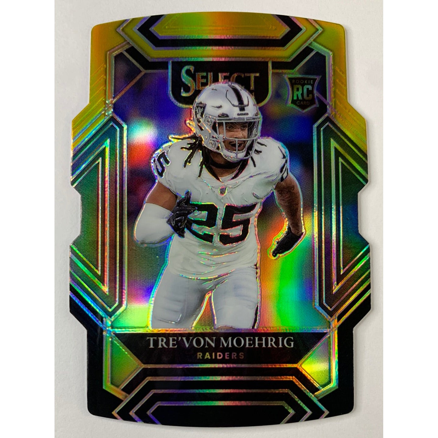 2021 Select Tre’von Moehrig Gold Black Die-Cut RC