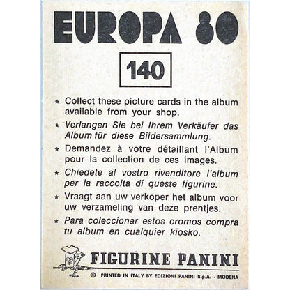1980 Figurine Panini Dino Zoff Europa 80’