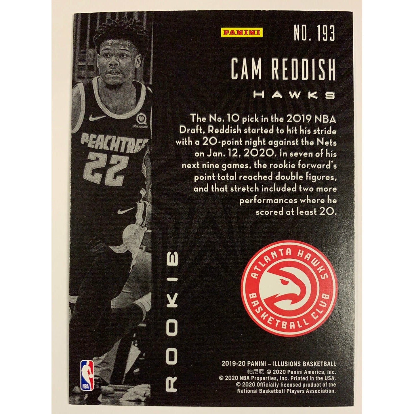 2019-20 Illusions Cam Reddish Rookie Card