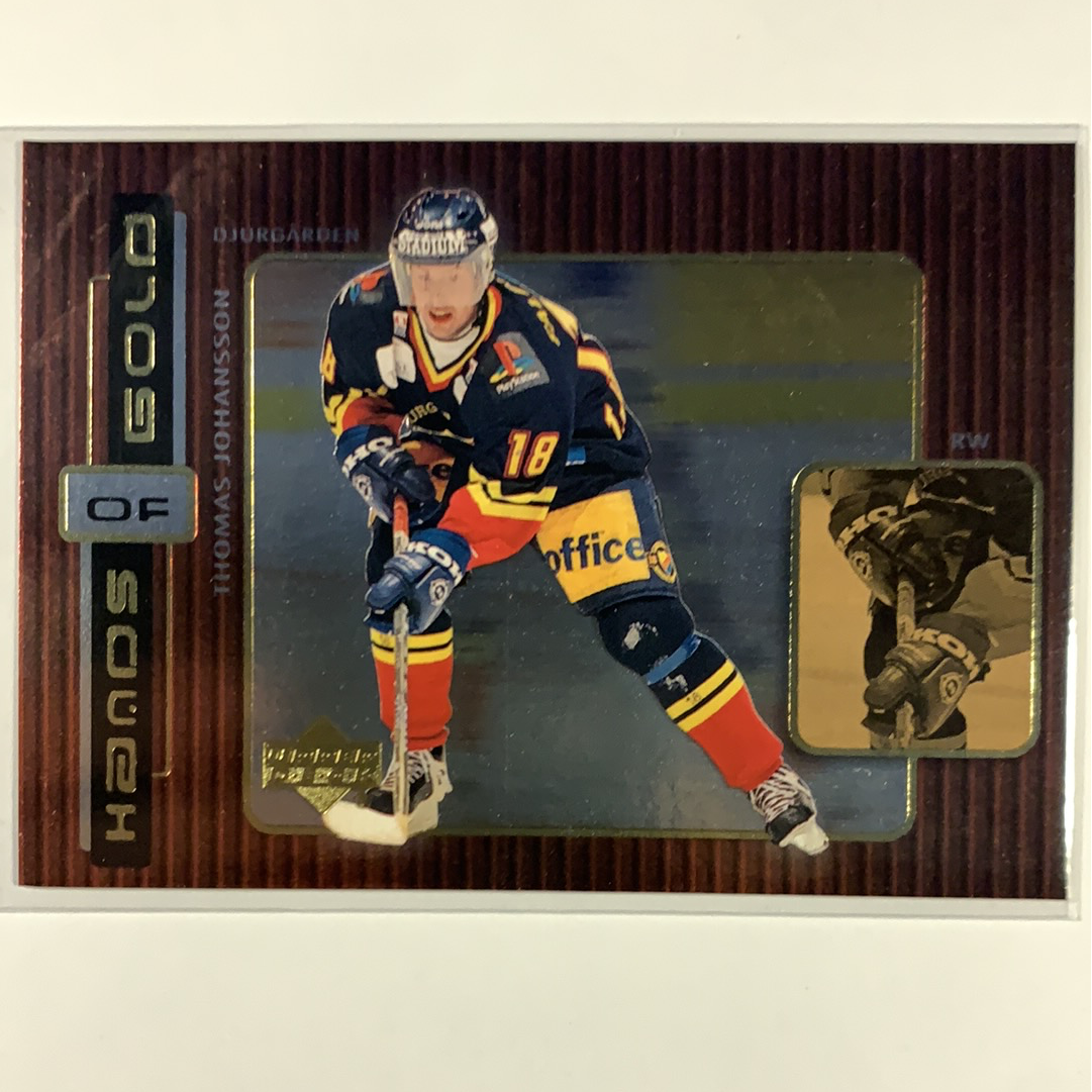  2000-01 Swedish Upper Deck Thomas Johansson Hands of Gold  Local Legends Cards & Collectibles