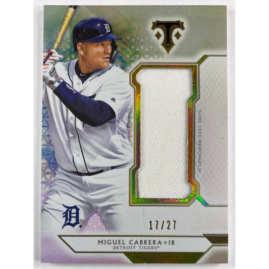 2018 Topps Triple Threads Miguel Cabrera Single Jumbo Game Used Relic /27