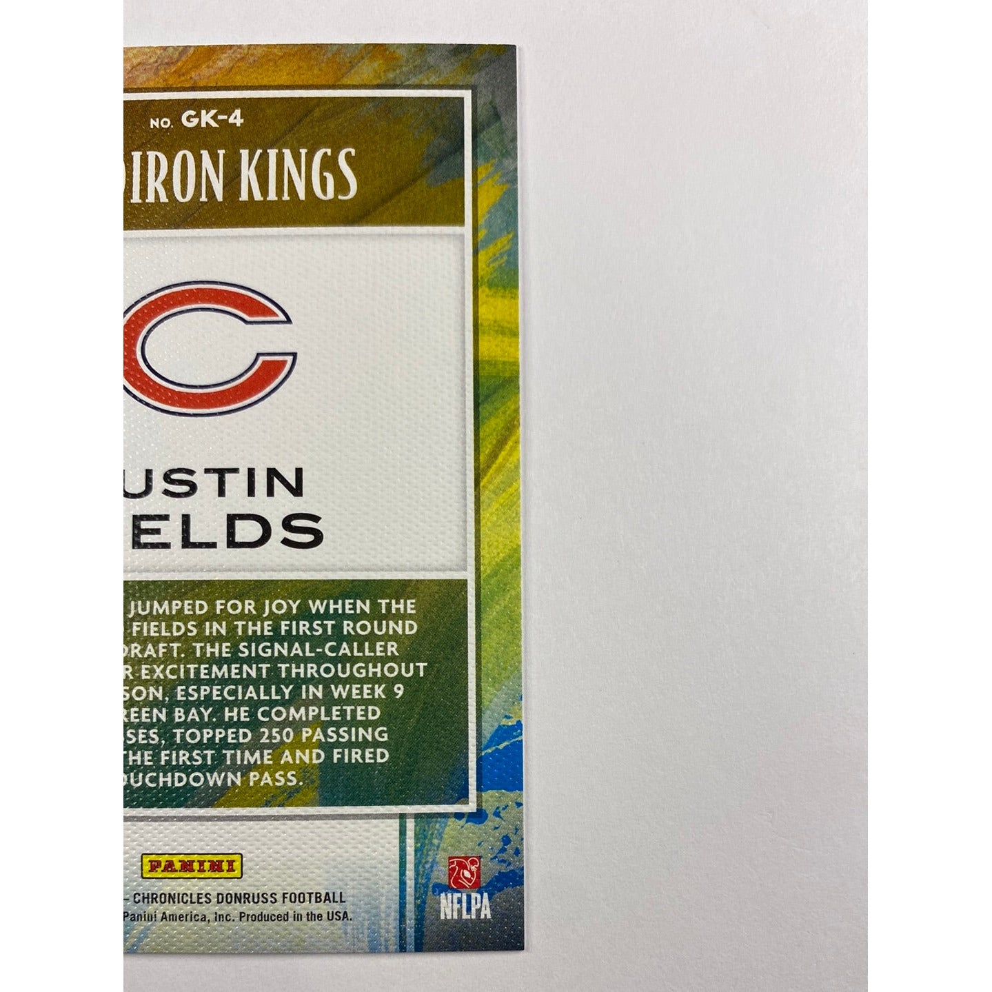 2021 Chronicles Donruss Justin Fields Gridiron Kings RC