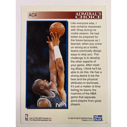  1994-95 Skybox Shaquille O’Neal Admirals Choice  Local Legends Cards & Collectibles