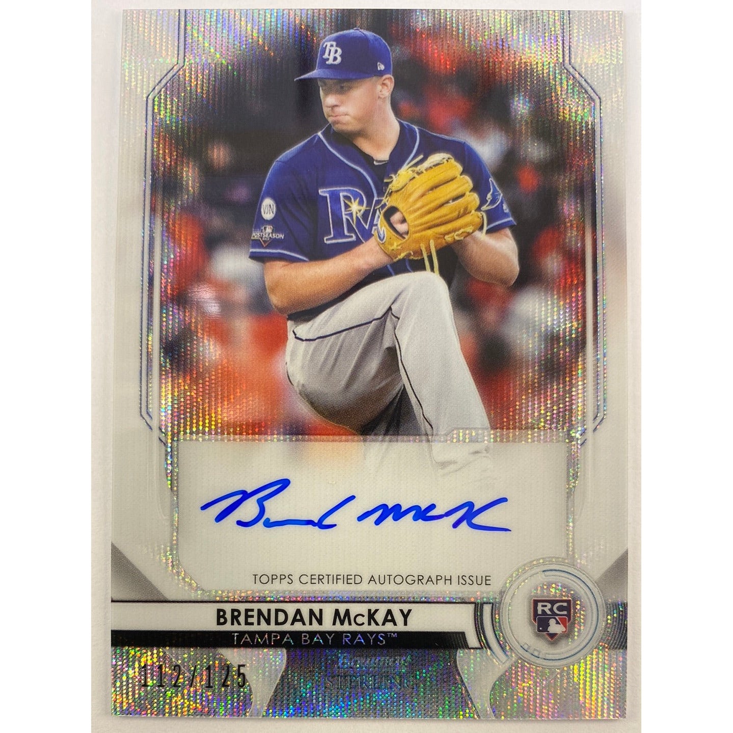 2020 Bowman Sterling Brendan McKay White Sapphire Refractor Rc Auto /125