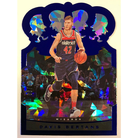 2020-21 Crown Royale Davis Bertans Blue Cracked Ice Prizm Die Cut 89/99