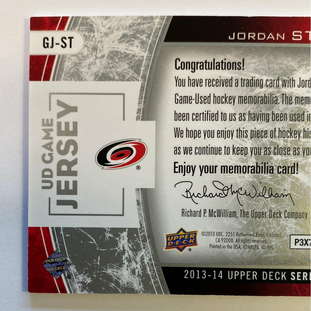 2012-13 Upper Deck Series 1 Jordan Staal UD Game Jersey