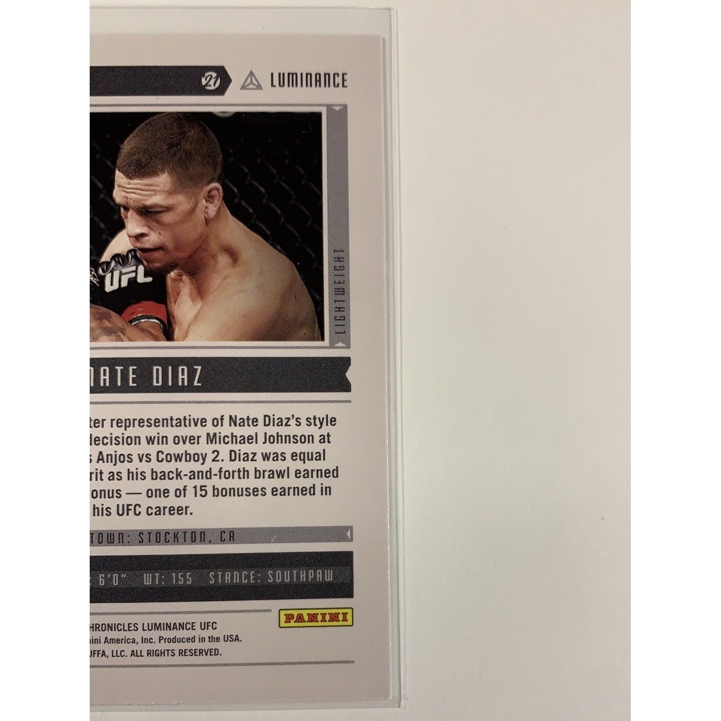  2021 Panini Chronicles Luminance Nate Diaz  Local Legends Cards & Collectibles