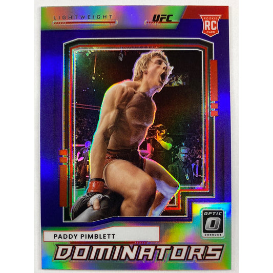 2022 Donruss Paddy Pimblett Dominators Purple Holo Prizm RC