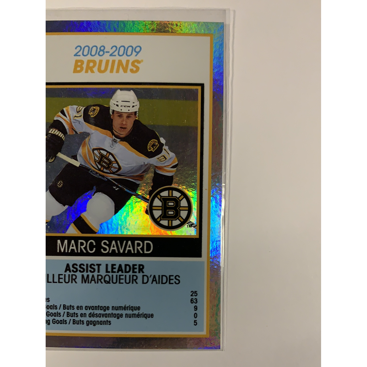  2008-09 O-Pee-Chee Marc Savard Assist Leader  Local Legends Cards & Collectibles