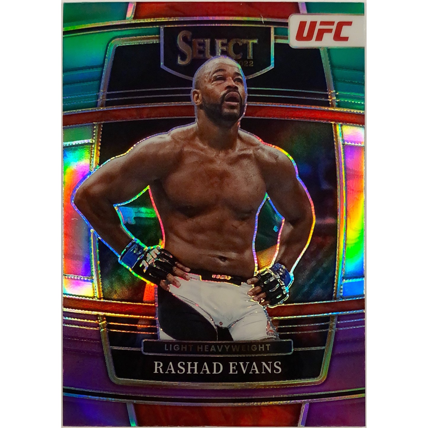 2022 Select Rashad Evans Green Purple Holo Prizm
