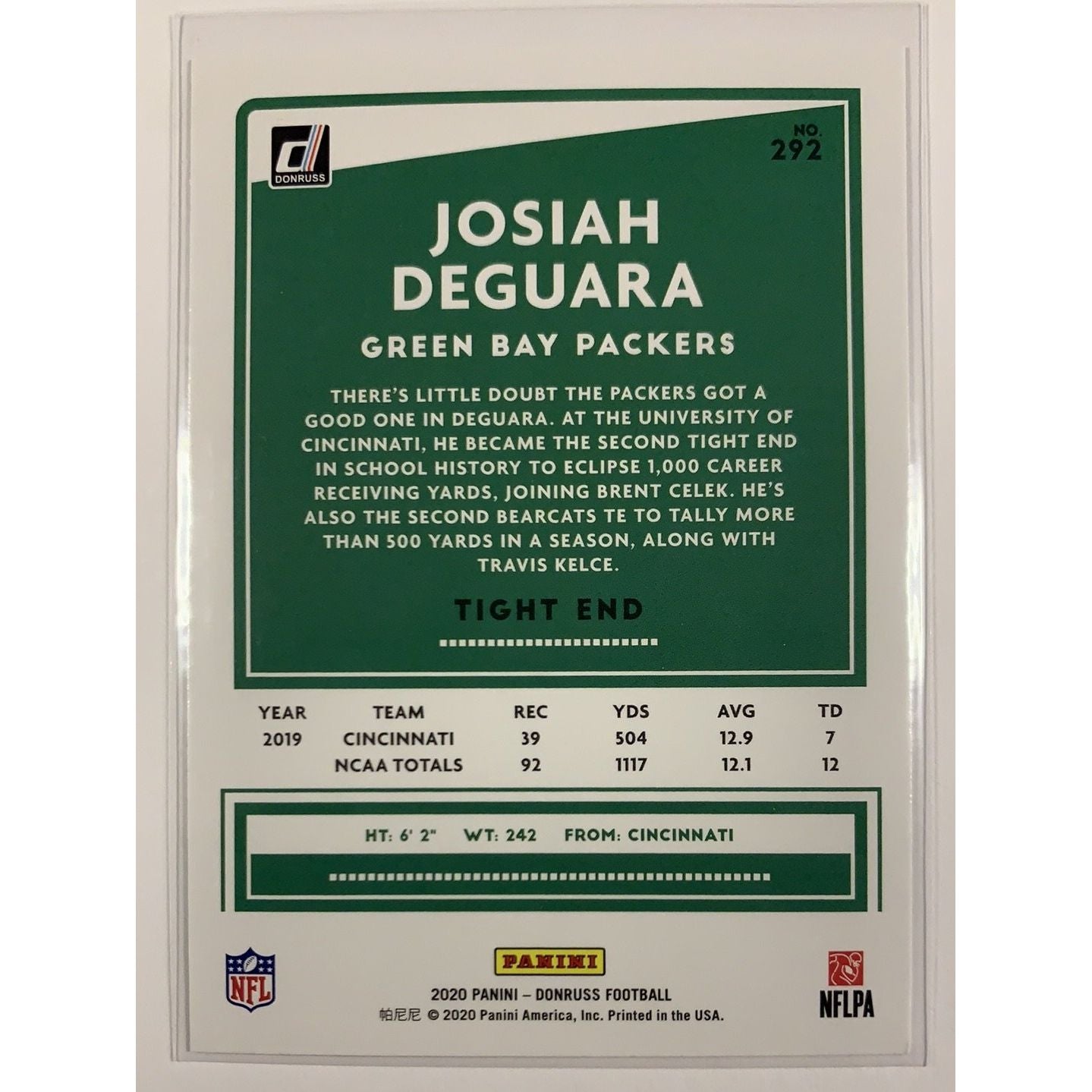  2020 Donruss Josiah Deguara RC  Local Legends Cards & Collectibles