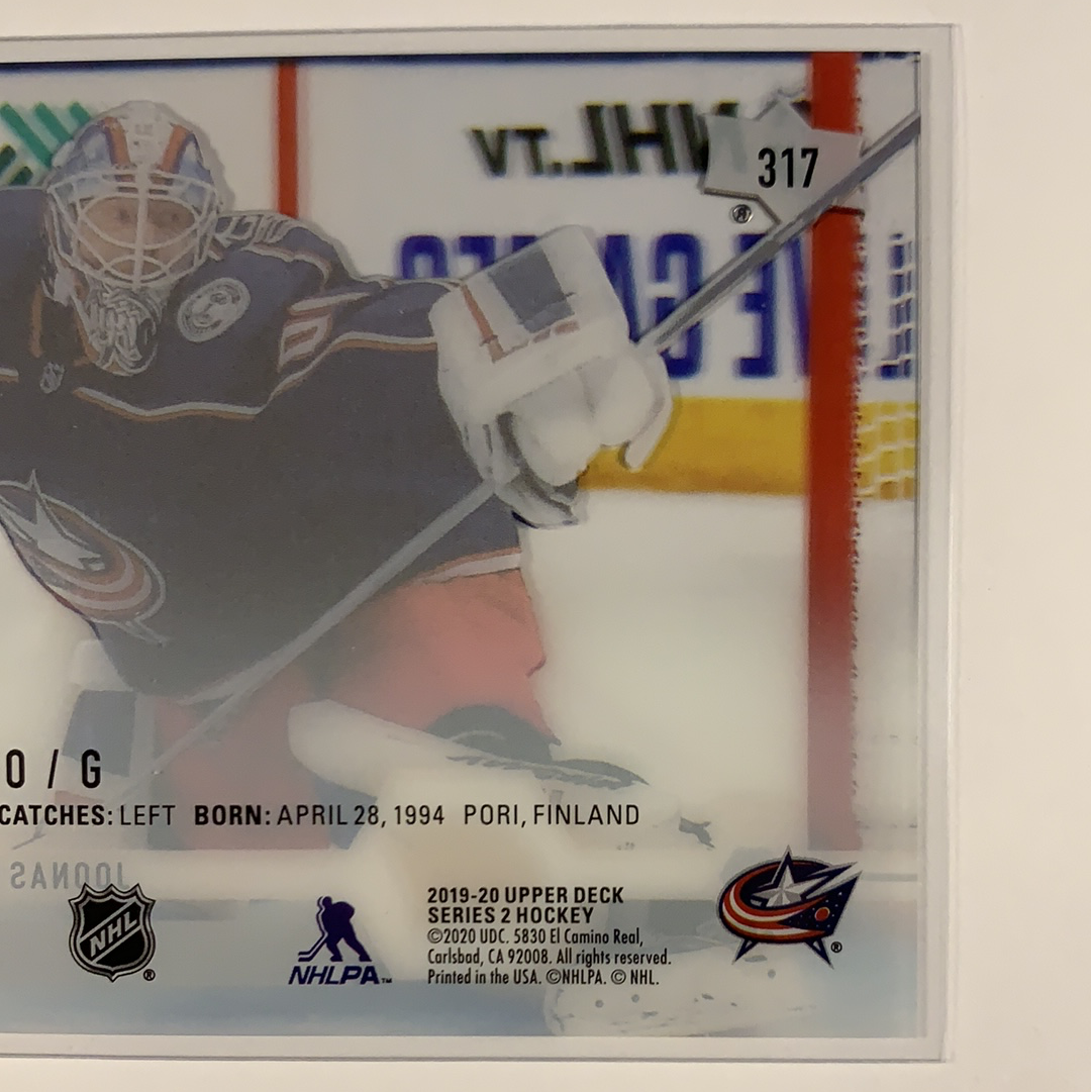  2019-20 Upper Deck Jonás Korpisalo Clear Cut  Local Legends Cards & Collectibles