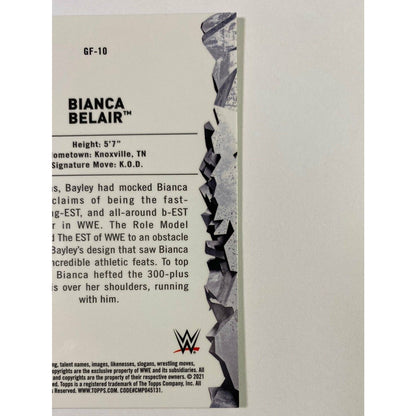 2021 Topps Chrome Bianca Belair Feats of Strength Refractor