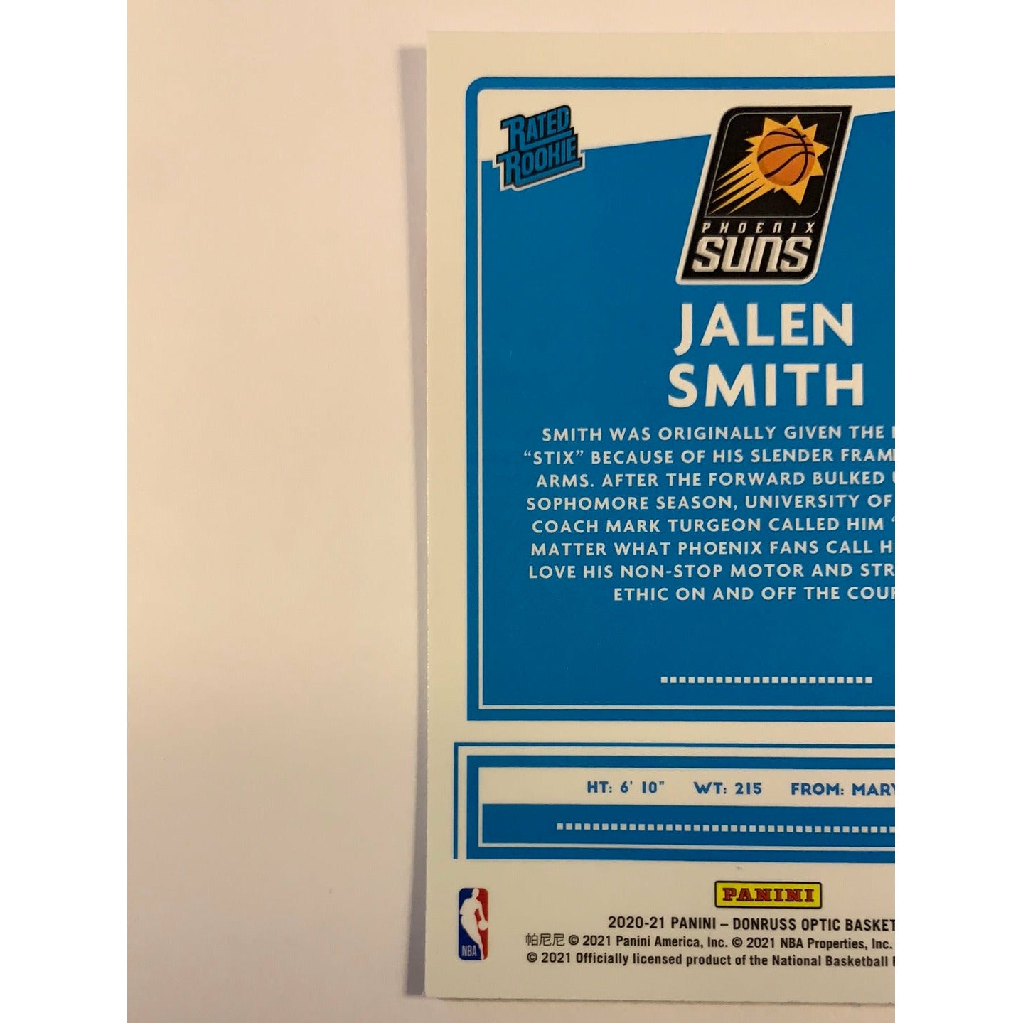 2020-21 Donruss Optic Jalen Smith Rated Rookie