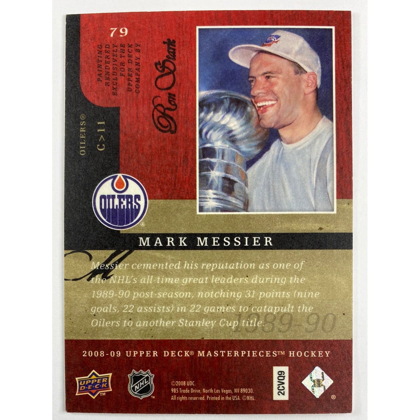 2008-09 Upper Deck Masterpieces Mark Messier Canvas