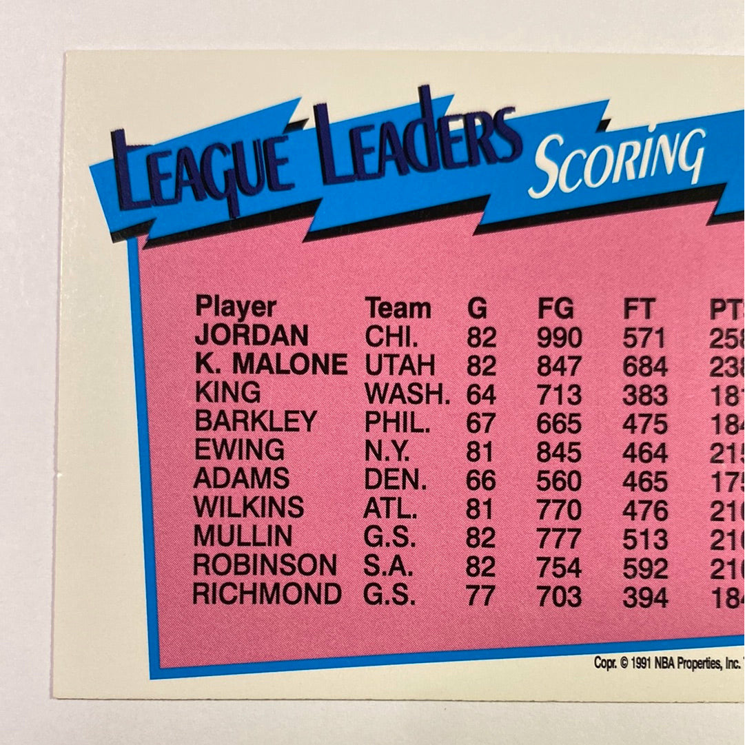 1991-92 Hoops Scoring Leaders Malone / Jordan