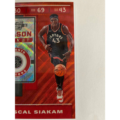 2019-20 Contenders Optic Pascal Siakam Red Wave Prizm