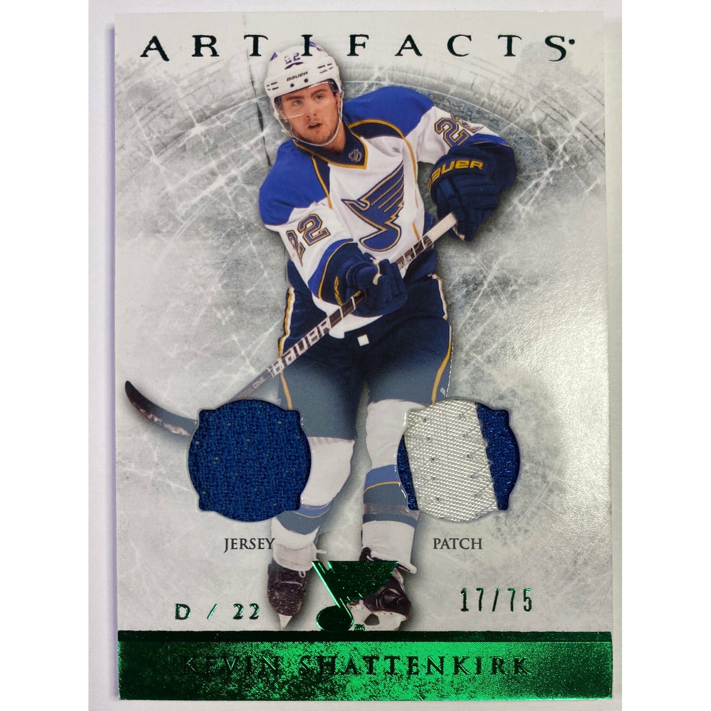  2012-13 Artifacts Kevin Shattenkirk Emerald Dual Patch /75  Local Legends Cards & Collectibles