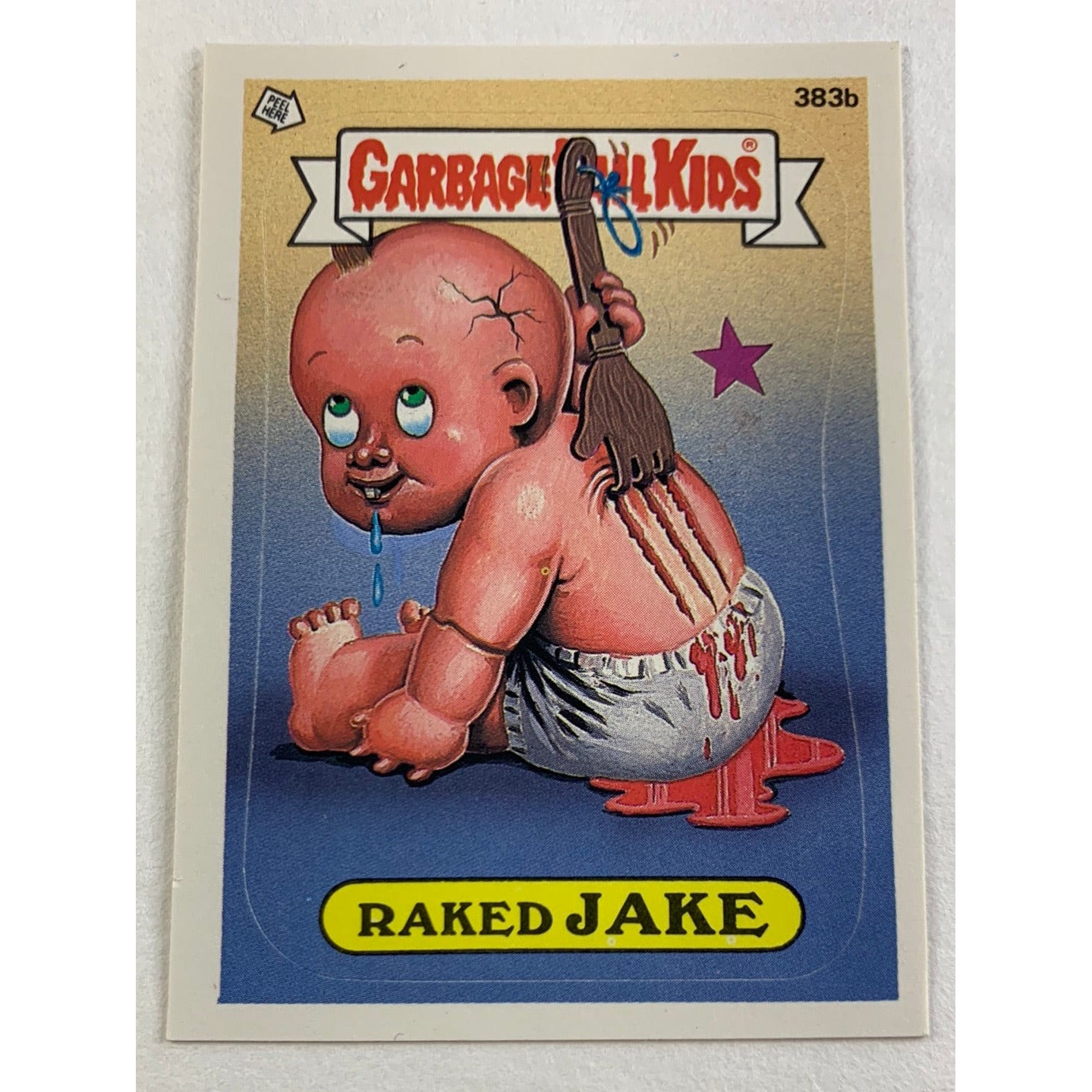 1987 Topps Garbage Pail Kids Raked Jake Die Cut | Local Legends Cards & Collectibles