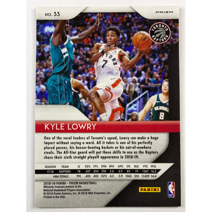 2018-19 Panini Prizm Kyle Lowry Silver Hyper Prizm