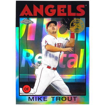 2021 Topps Chrome 35th Anniversary Mike Trout Retro Refractor