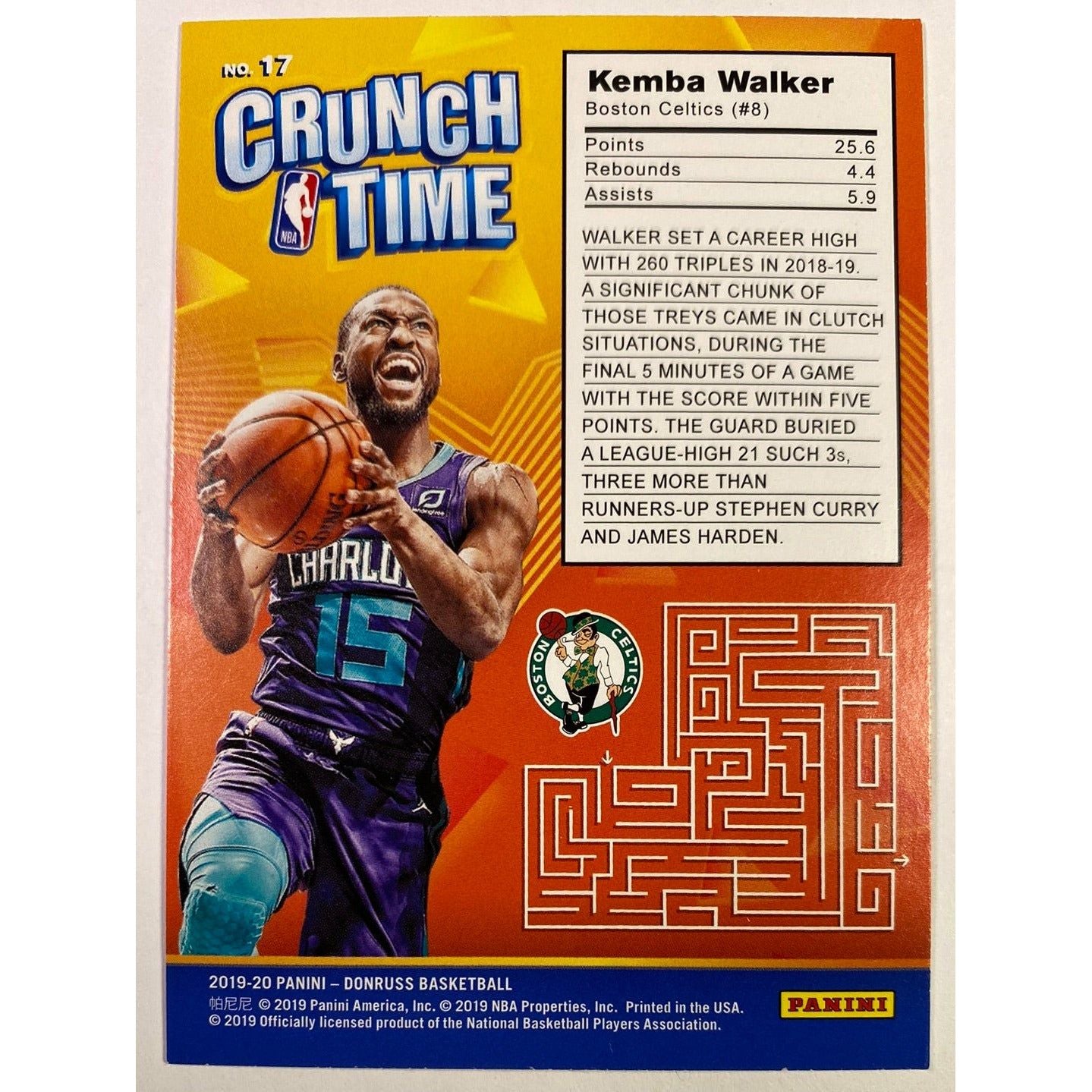  2019-20 Donruss Kemba Walker Crunch Time  Local Legends Cards & Collectibles