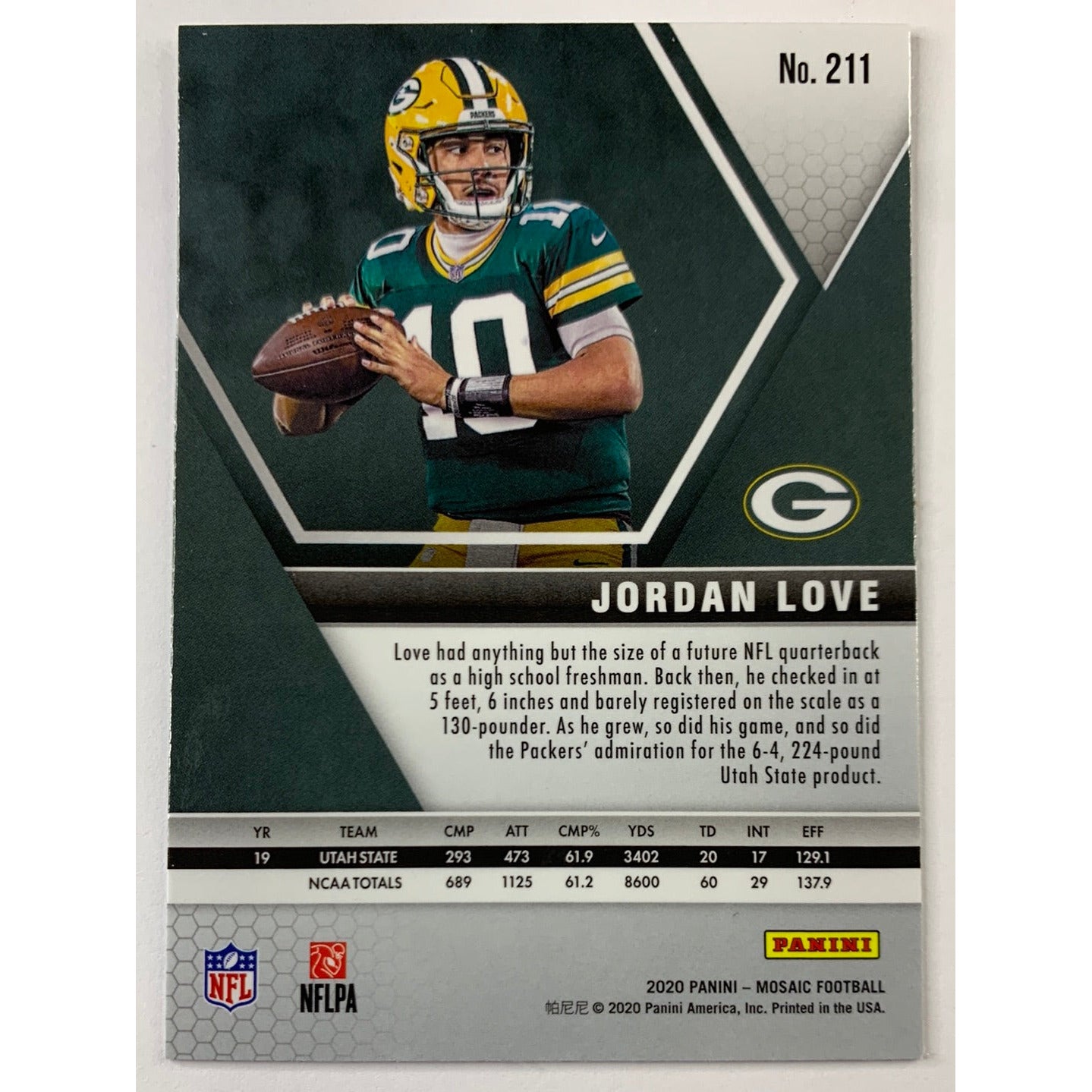 2020 Mosaic Jordan Love RC