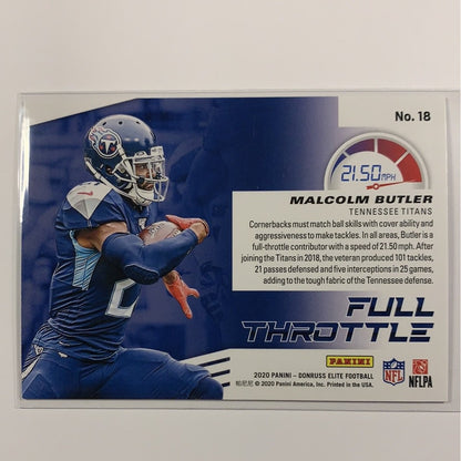  2020 Donruss Elite Malcolm Butler Full Throttle  Local Legends Cards & Collectibles