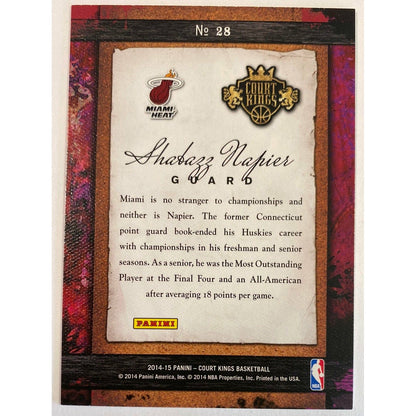  2014-15 Court Kings Shabazz Napier Remarkable Rookies  Local Legends Cards & Collectibles