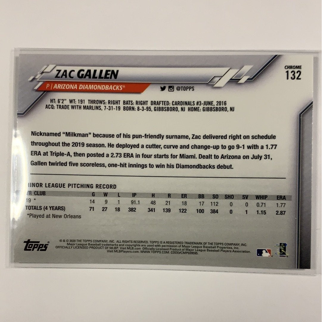  2020 Topps Chrome Zac Gallen RC  Local Legends Cards & Collectibles