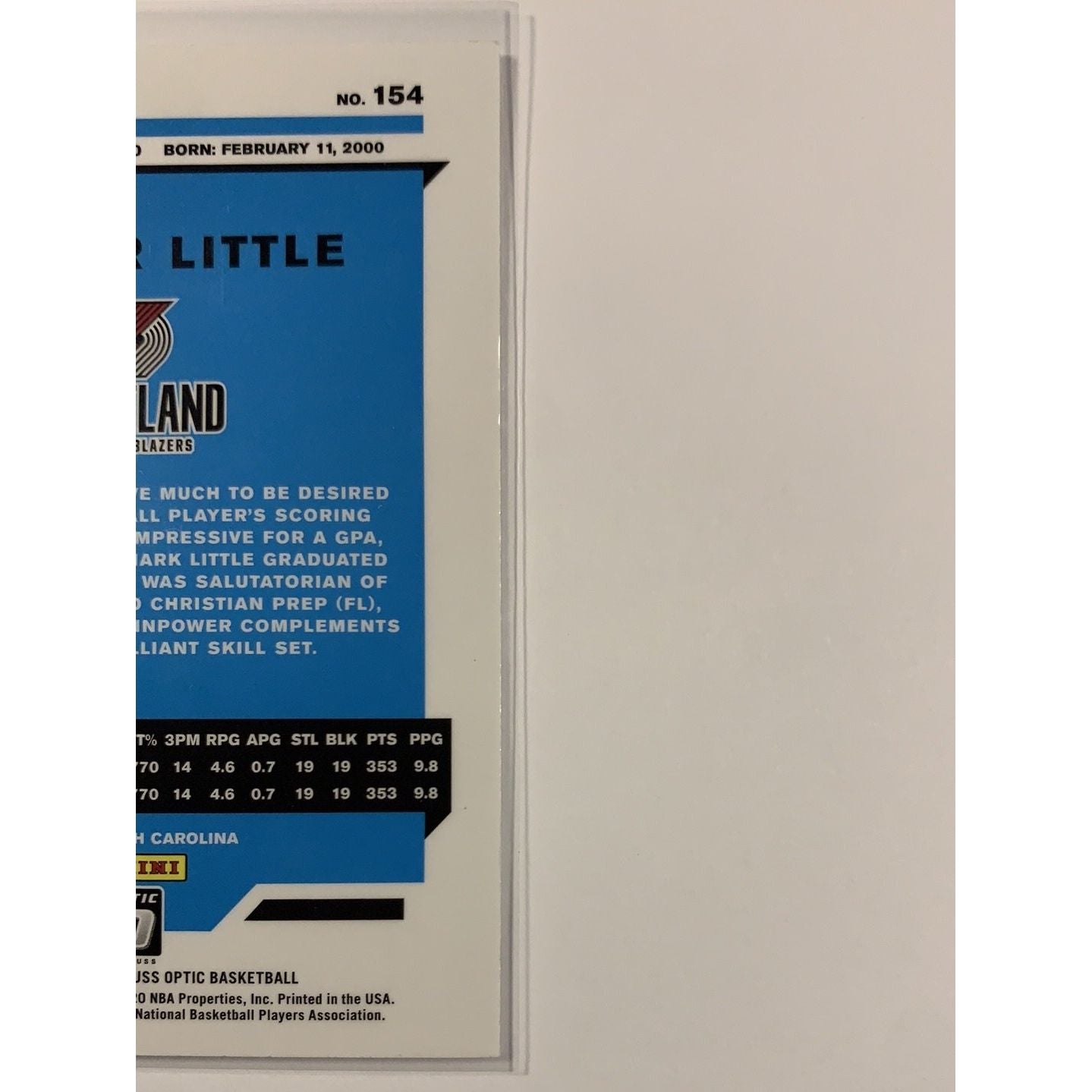  2019-20 Donruss Optic Nassir Little Rated Rookie  Local Legends Cards & Collectibles