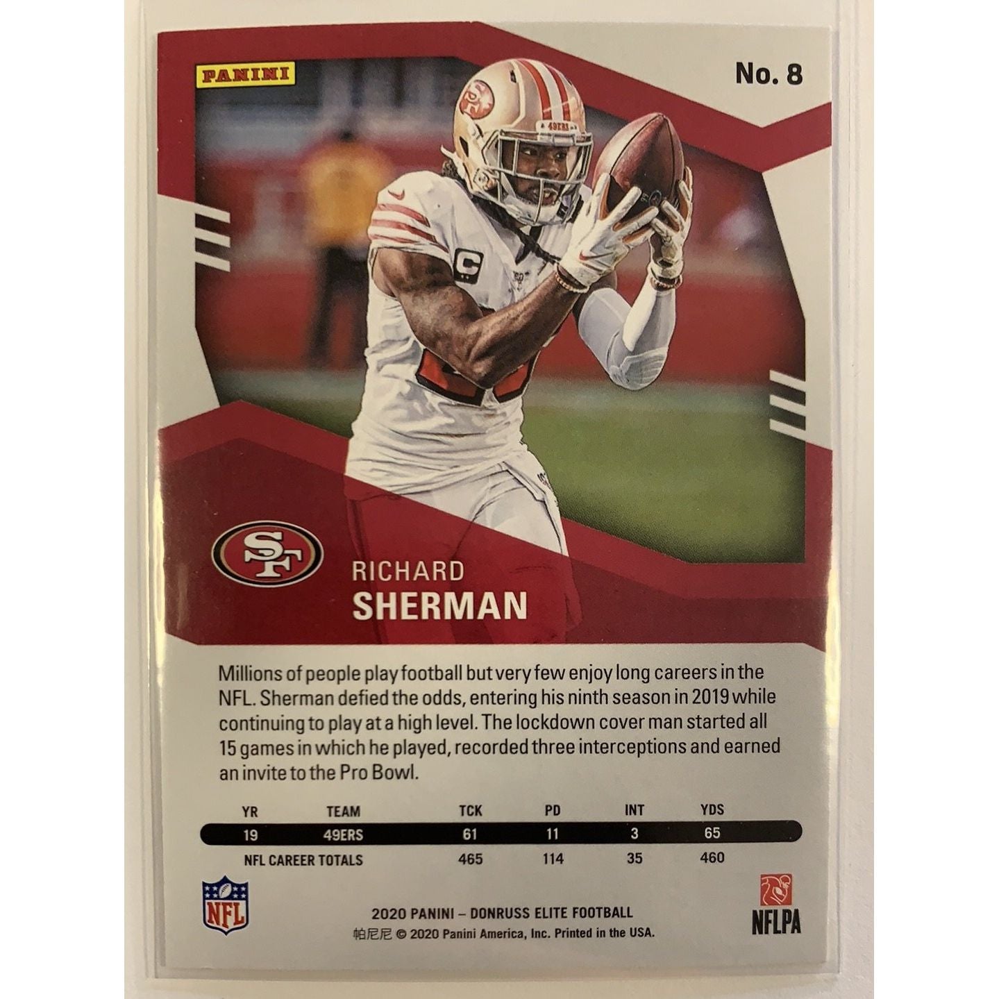  2020 Donruss Elite Richard Sherman Pink Parallel  Local Legends Cards & Collectibles