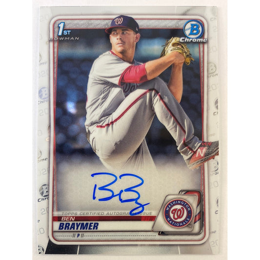 2020 Bowman Chrome Ben Braymer 1st Bowman RC Auto