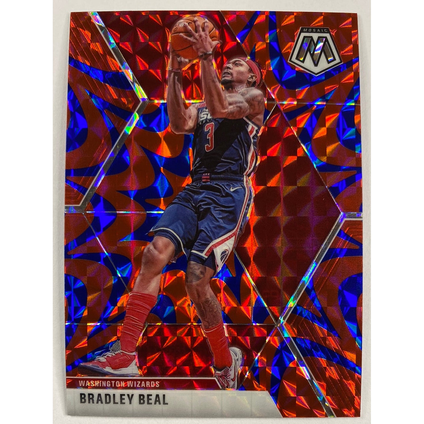 2019-20 Mosaic Bradley Beal Red Blue Reactive Prizm