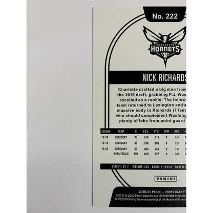 2020-21 Hoops Nick Richards RC